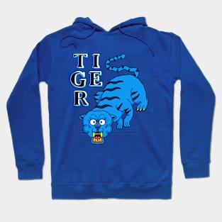 Japanese Tattoo style blue Tiger Hoodie